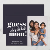 Minimalistisch gebold Typografie Foto Kaart moeder (Voorkant / Achterkant)