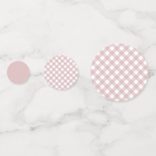 Minimalistisch gedempt roze schaduw geruite patroo confetti (Voorkanten)