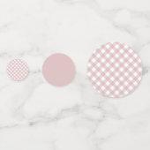 Minimalistisch gedempt roze schaduw geruite patroo confetti (Achterkanten)