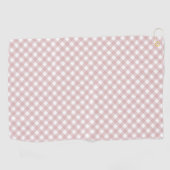 Minimalistisch gedempt roze schaduw geruite patroo golfhanddoek (Horizontaal)