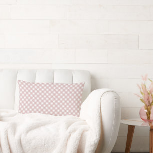 Minimalistisch gedempt roze schaduw geruite patroo kussen