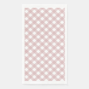 Minimalistisch gedempt roze schaduw geruite patroo servet