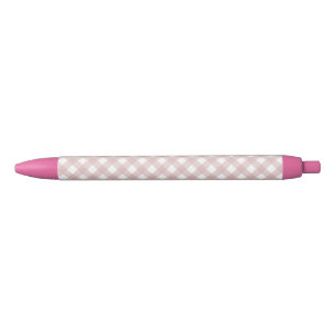 Minimalistisch gedempt roze schaduw geruite patroo zwarte inkt pen
