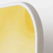 Minimalistisch geel en wit modern monogram pickleball paddle (Links Detail)