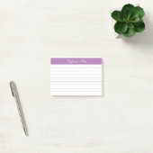 Minimalistisch geëlegant Lavender Lined Personaliz Post-it® Notes (Kantoor)