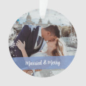 Minimalistisch gehuwd en verfrist onze eerste 2 fo ornament (voorkant)