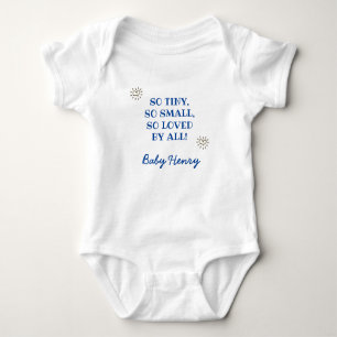 Minimalistisch "Geliefd door allen", Baby shower G Romper