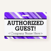 Minimalistisch "GEMACHTIGDE GASTEN!" Badge (Achterkant)