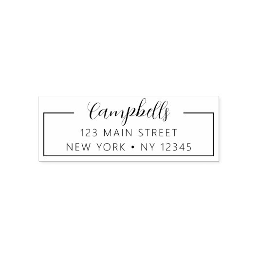 Minimalistisch gemoderniseerd weddenschapsretourad zelfinktende stempel (Design)