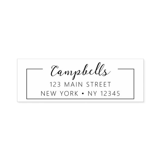 Minimalistisch gemoderniseerd weddenschapsretourad zelfinktende stempel (Design)