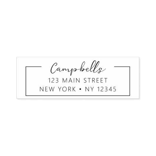 Minimalistisch gemoderniseerd weddenschapsretourad zelfinktende stempel (Design)