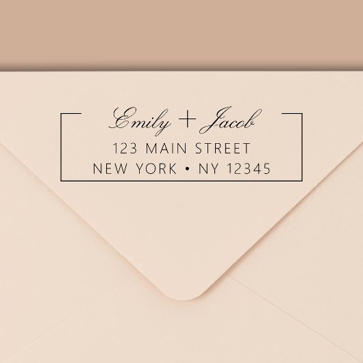 Minimalistisch gemoderniseerd weddenschapsretourad zelfinktende stempel