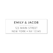 Minimalistisch gemoderniseerd weddenschapsretourad zelfinktende stempel (Design)