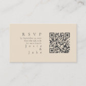 Minimalistisch gemuteerde tonnen bloemen QR-code R Informatiekaartje (Voorkant)