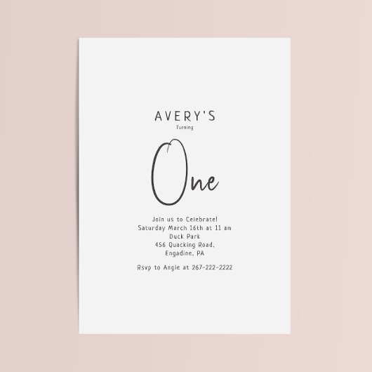 Minimalistisch genderneutraal script voor elke lee kaart