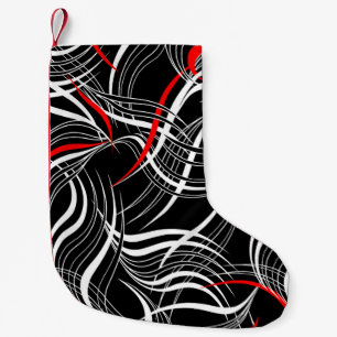 Minimalistisch geometrisch: eenvoudig kunstwerkpat kleine kerstsok