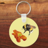 Minimalistisch geometrisch hommel/papaver Sleutelh Sleutelhanger (Voorkant)