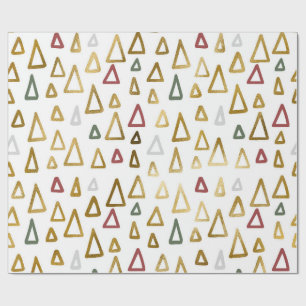 Minimalistisch geometrisch kerstboom inpakpapier