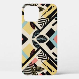 Minimalistisch geometrisch: Patroonontwerp iPhone 12 Hoesje