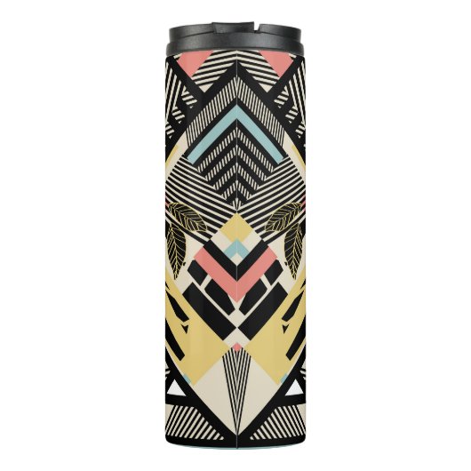 Minimalistisch geometrisch: Patroonontwerp Thermosbeker (Achterkant)