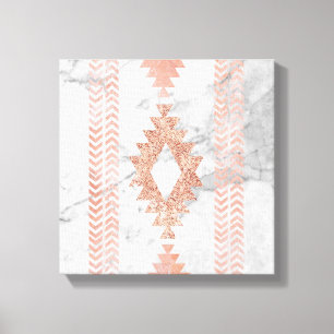 minimalistisch geometrisch roos goud aztec witte m canvas afdruk