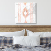 minimalistisch geometrisch roos goud aztec witte m canvas afdruk (Insitu (Slaapkamer))