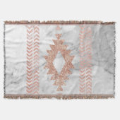 minimalistisch geometrisch roos goud aztec witte m deken (Voorkant)