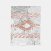 minimalistisch geometrisch roos goud aztec witte m fleece deken (Voorkant)