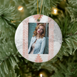 minimalistisch geometrisch roos goud aztec witte m keramisch ornament