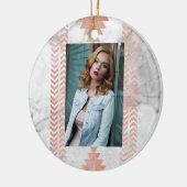 minimalistisch geometrisch roos goud aztec witte m keramisch ornament (Links)