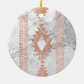 minimalistisch geometrisch roos goud aztec witte m keramisch ornament (Achterkant)
