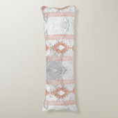 minimalistisch geometrisch roos goud aztec witte m lichaamskussen (Voorkant Verticaal)