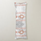 minimalistisch geometrisch roos goud aztec witte m lichaamskussen (Achterkant (Verticaal))