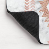 minimalistisch geometrisch roos goud aztec witte m muismat (Hoek)