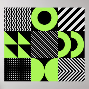 Minimalistisch geometrisch, Scandinavisch patroon Poster