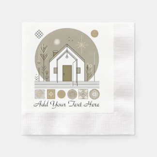 Minimalistisch geometrisch servetontwerp servet