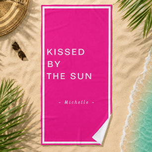 Minimalistisch Gepersonaliseerd door de Zon Gekust Strandlaken