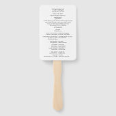 Minimalistisch gepersonaliseerd foto bruiloft prog handwaaier (Achterkant)