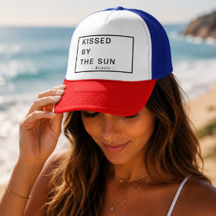 Minimalistisch Gepersonaliseerd Gekust door de Zon Trucker Pet