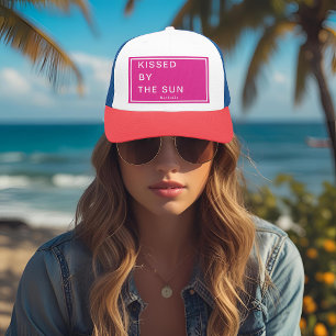 Minimalistisch Gepersonaliseerd Gekust door de Zon Trucker Pet