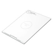 Minimalistisch Gepersonaliseerd Logo Notitieblok (Schuin)