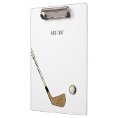 Minimalistisch gepersonaliseerd modern  golfspel klembord (Links)