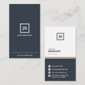 Minimalistisch gepersonaliseerd modern visitekaartje (Voorkant / Achterkant)