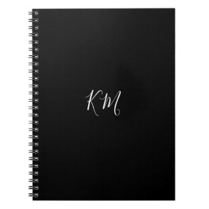 Minimalistisch gepersonaliseerd monogram initialen notitieboek