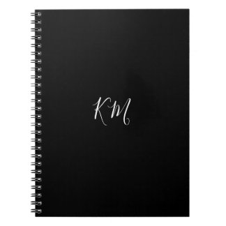 Minimalistisch gepersonaliseerd monogram initialen notitieboek