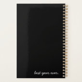 Minimalistisch gepersonaliseerd zwart-wit planner (Achterkant)
