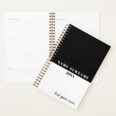 Minimalistisch gepersonaliseerd zwart-wit planner (Display)