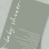 Minimalistisch geroteerd kalligrafie Sage Baby sho Kaart