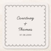 Minimalistisch gescand kader Drink Onderzetters (Voorkant)