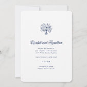 Minimalistisch geschetste bruids boeket bruiloft a kaart (Achterkant)